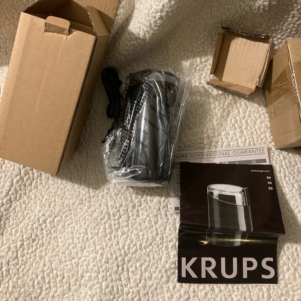 Krups coffee grinder **NEW in box**